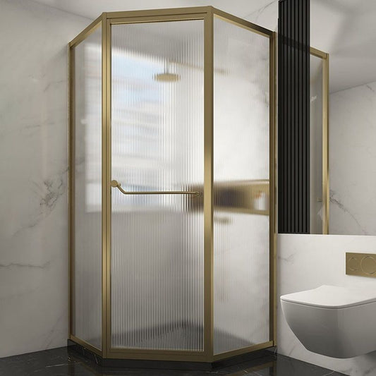 Clear Tempered Glass Shower Enclosure Framed Neo-Angle Shower Enclosure Clearhalo 'Bathroom Remodel & Bathroom Fixtures' 'Home Improvement' 'home_improvement' 'home_improvement_shower_stalls_enclosures' 'Shower Stalls & Enclosures' 'shower_stalls_enclosures' 'Showers & Bathtubs' 1200x1200_be05e261-95aa-4150-b6e3-52acd76cf77e