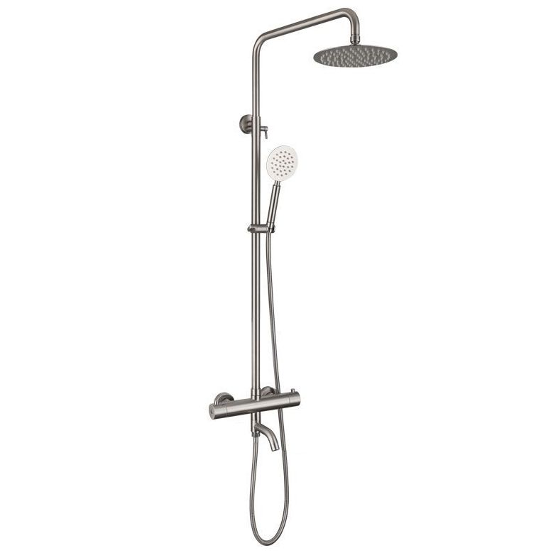 Modern Shower Set Stainless Steel Temperature Control Wall Mounted Shower Combo Clearhalo 'Bathroom Remodel & Bathroom Fixtures' 'Home Improvement' 'home_improvement' 'home_improvement_shower_faucets' 'Shower Faucets & Systems' 'shower_faucets' 'Showers & Bathtubs Plumbing' 'Showers & Bathtubs' 1200x1200_be09b25e-abe9-44de-97c2-3ebd0d6328bd