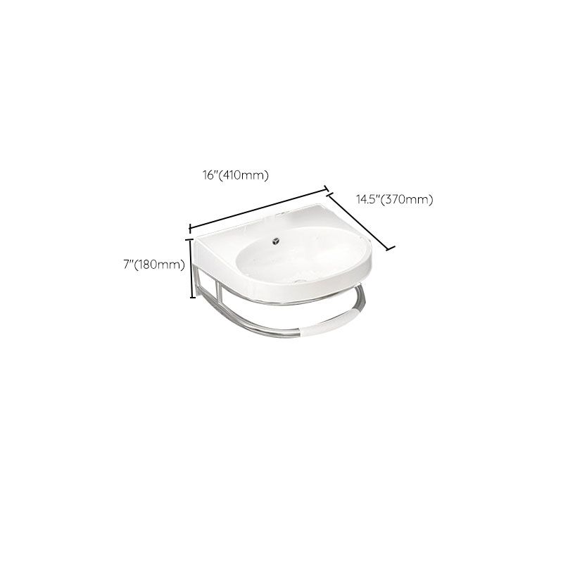 Bathroom Sink White Ceramic Wall-mounted Mirror Faucet Anti-spill Sink Clearhalo 'Bathroom Remodel & Bathroom Fixtures' 'Bathroom Sinks & Faucet Components' 'Bathroom Sinks' 'bathroom_sink' 'Home Improvement' 'home_improvement' 'home_improvement_bathroom_sink' 1200x1200_be1dc029-fe8b-4150-a032-9abe6de1744c