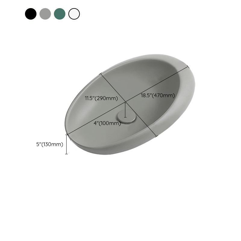 Modern Vessel Bathroom Sink Porcelain Oval with Pop-Up Drain and Faucet Wash Stand Clearhalo 'Bathroom Remodel & Bathroom Fixtures' 'Bathroom Sinks & Faucet Components' 'Bathroom Sinks' 'bathroom_sink' 'Home Improvement' 'home_improvement' 'home_improvement_bathroom_sink' 1200x1200_be23ff72-79ac-485c-aa2e-9e583bc5ffee