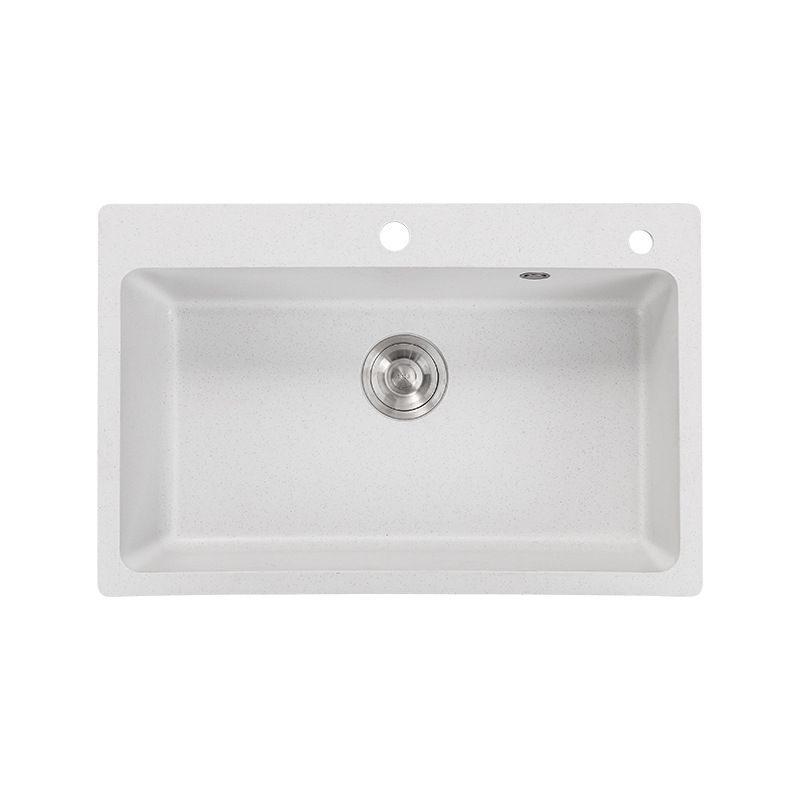 Quartz Single Bowl Kitchen Sink Rectangle Shape Kitchen Sink with Basket Strainer Clearhalo 'Home Improvement' 'home_improvement' 'home_improvement_kitchen_sinks' 'Kitchen Remodel & Kitchen Fixtures' 'Kitchen Sinks & Faucet Components' 'Kitchen Sinks' 'kitchen_sinks' 1200x1200_be2567ed-55dd-4d04-a6bc-d541b8591f1c