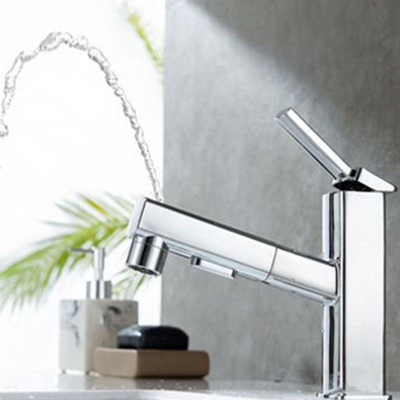 Contemporary Vessel Sink Faucet Copper Single Handle Low Arc Retractable Vessel Faucet Clearhalo 'Bathroom Remodel & Bathroom Fixtures' 'Bathroom Sink Faucets' 'Bathroom Sinks & Faucet Components' 'bathroom_sink_faucets' 'Home Improvement' 'home_improvement' 'home_improvement_bathroom_sink_faucets' 1200x1200_be2f07b1-492f-4f12-89ff-1111610be505