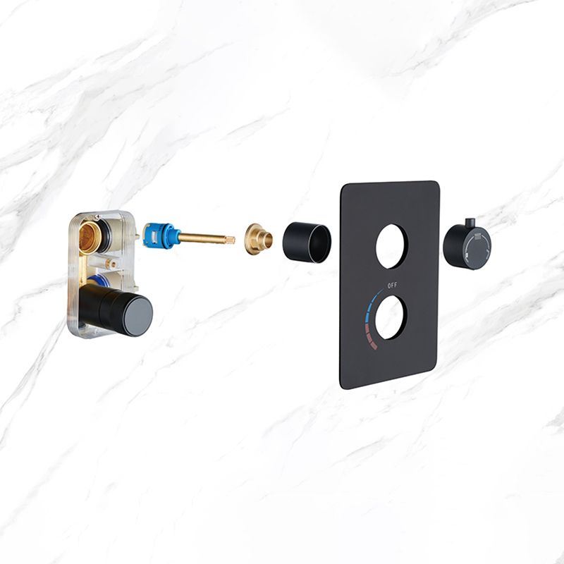 Modern Shower Set Brass Temperature Control Ceiling Mounted Shower System Clearhalo 'Bathroom Remodel & Bathroom Fixtures' 'Home Improvement' 'home_improvement' 'home_improvement_shower_faucets' 'Shower Faucets & Systems' 'shower_faucets' 'Showers & Bathtubs Plumbing' 'Showers & Bathtubs' 1200x1200_be43c1b7-2120-4c98-aab0-55221ba2f1f3