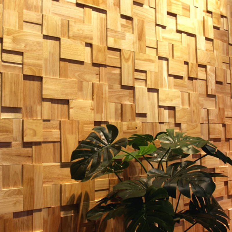 Mosaic Wood Wall Paneling Glue down Living Room Modern Style Wood Plank Clearhalo 'Flooring 'Home Improvement' 'home_improvement' 'home_improvement_wall_paneling' 'Wall Paneling' 'wall_paneling' 'Walls & Ceilings' Walls and Ceiling' 1200x1200_be49f974-6622-4149-a91a-bf31d111a35c
