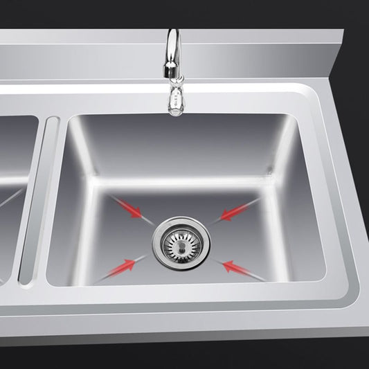 Contemporary Style Kitchen Sink All-in-one Stainless Steel Kitchen Sink Clearhalo 'Home Improvement' 'home_improvement' 'home_improvement_kitchen_sinks' 'Kitchen Remodel & Kitchen Fixtures' 'Kitchen Sinks & Faucet Components' 'Kitchen Sinks' 'kitchen_sinks' 1200x1200_be597353-f359-4d3c-9976-62d2343d0f1a