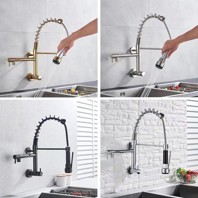 Modern 1-Handle Faucet Touchless Spring Spout Standard Kitchen Faucet Clearhalo 'Home Improvement' 'home_improvement' 'home_improvement_kitchen_faucets' 'Kitchen Faucets' 'Kitchen Remodel & Kitchen Fixtures' 'Kitchen Sinks & Faucet Components' 'kitchen_faucets' 1200x1200_be5b6b4d-cf9e-4c86-b95c-b619cde0f42e