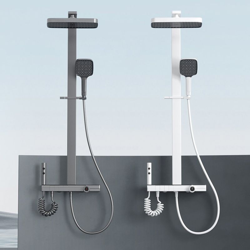 Modern Shower System Metal Thermostatic Massage Wall Mounted Shower Faucet Clearhalo 'Bathroom Remodel & Bathroom Fixtures' 'Home Improvement' 'home_improvement' 'home_improvement_shower_faucets' 'Shower Faucets & Systems' 'shower_faucets' 'Showers & Bathtubs Plumbing' 'Showers & Bathtubs' 1200x1200_be74b34f-131e-455d-ac9c-0641eab06bb4