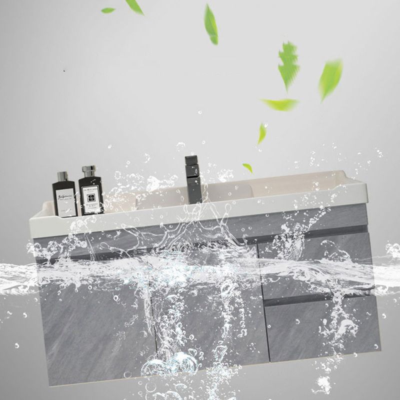 Modern Bathroom Sink Vanity Open Shelf Wall-Mounted Ceramic Top Clearhalo 'Bathroom Remodel & Bathroom Fixtures' 'Bathroom Vanities' 'bathroom_vanities' 'Home Improvement' 'home_improvement' 'home_improvement_bathroom_vanities' 1200x1200_be9d344c-6225-4efa-8948-f4a947ccef5c