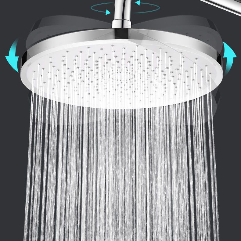 Round Fixed Shower Head High Flow Aerating Wall-Mount Showerhead Clearhalo 'Bathroom Remodel & Bathroom Fixtures' 'Home Improvement' 'home_improvement' 'home_improvement_shower_heads' 'Shower Heads' 'shower_heads' 'Showers & Bathtubs Plumbing' 'Showers & Bathtubs' 1200x1200_be9e1434-2acf-41fb-ae02-31d0e0cf5a45