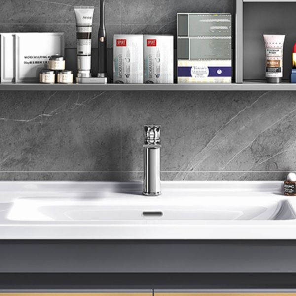 Modern Wall Mount Sink Vanity Wood Bathroom Sink Vanity with Mirror Clearhalo 'Bathroom Remodel & Bathroom Fixtures' 'Bathroom Vanities' 'bathroom_vanities' 'Home Improvement' 'home_improvement' 'home_improvement_bathroom_vanities' 1200x1200_bedf0580-3649-42df-afa4-e1b2947a147f