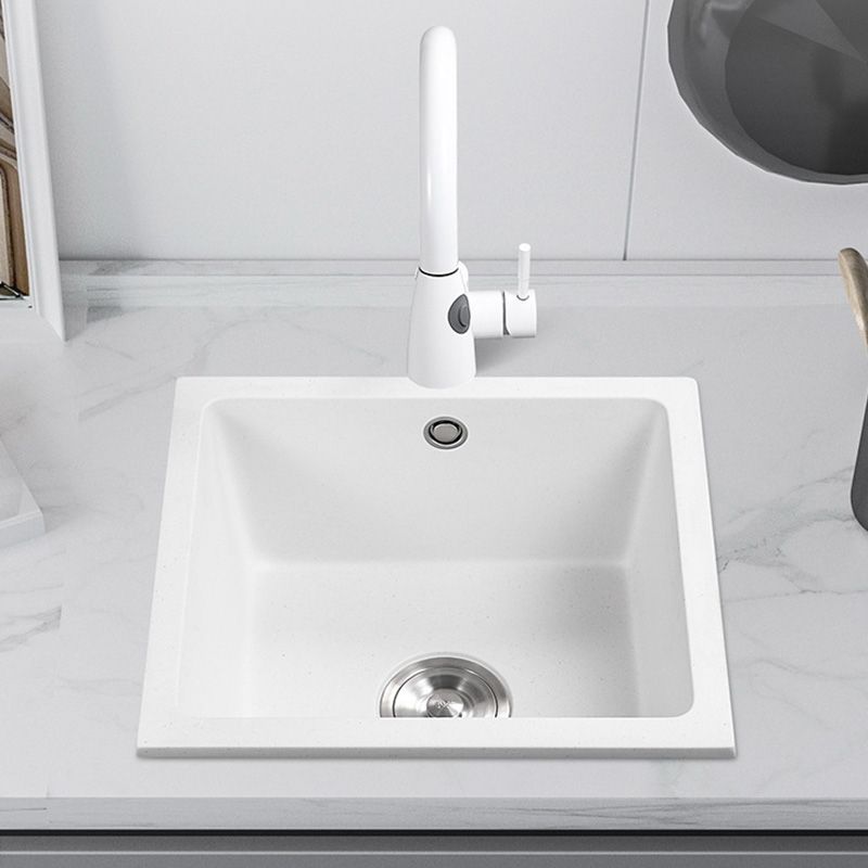Contemporary White Quartz Kitchen Sink Drop-In 1 Holes Single Bowl Sink Clearhalo 'Home Improvement' 'home_improvement' 'home_improvement_kitchen_sinks' 'Kitchen Remodel & Kitchen Fixtures' 'Kitchen Sinks & Faucet Components' 'Kitchen Sinks' 'kitchen_sinks' 1200x1200_bef2768a-1cba-4931-a688-07979ea0a109