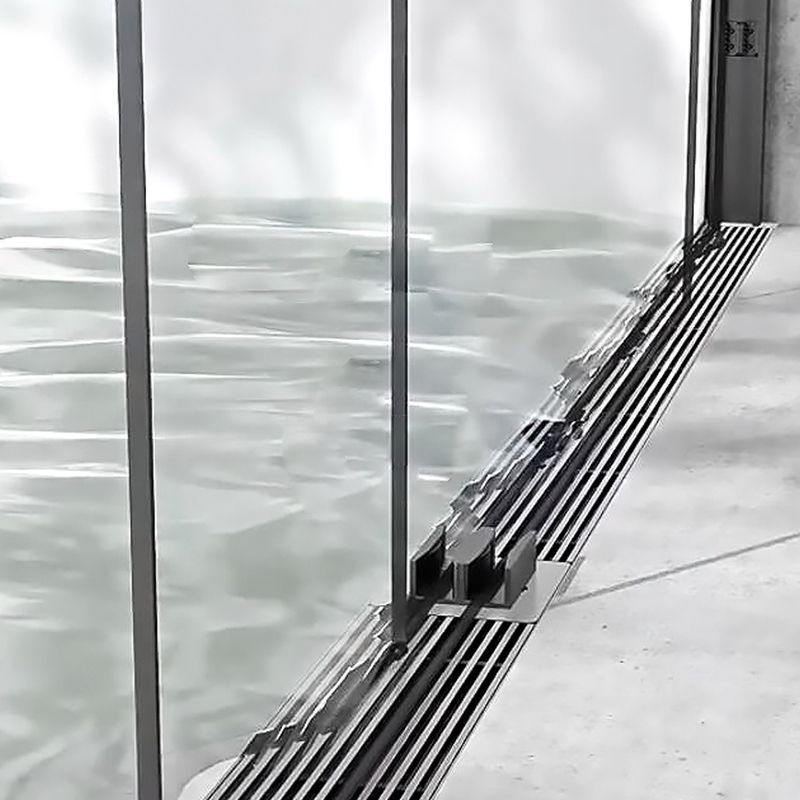 Bypass Semi Frameless Shower Door Tempered Glass Shower Door in Black Clearhalo 'Bathroom Remodel & Bathroom Fixtures' 'Home Improvement' 'home_improvement' 'home_improvement_shower_tub_doors' 'Shower and Tub Doors' 'shower_tub_doors' 'Showers & Bathtubs' 1200x1200_bef44884-035d-49fe-908f-1729b4147a7c