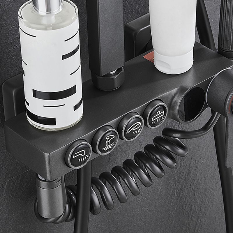 Modern Gray Shower Set 2 Shower Heads Shower System for Bathroom Clearhalo 'Bathroom Remodel & Bathroom Fixtures' 'Home Improvement' 'home_improvement' 'home_improvement_shower_faucets' 'Shower Faucets & Systems' 'shower_faucets' 'Showers & Bathtubs Plumbing' 'Showers & Bathtubs' 1200x1200_bf0afb70-976d-4128-ba72-6a329fddd67a