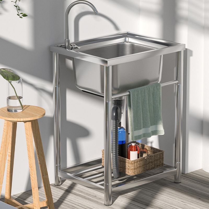 Modern Style Kitchen Sink All-in-one Kitchen Sink with Drain Assembly Clearhalo 'Home Improvement' 'home_improvement' 'home_improvement_kitchen_sinks' 'Kitchen Remodel & Kitchen Fixtures' 'Kitchen Sinks & Faucet Components' 'Kitchen Sinks' 'kitchen_sinks' 1200x1200_bf0e0c75-1210-4b6e-8693-c5449ebee067