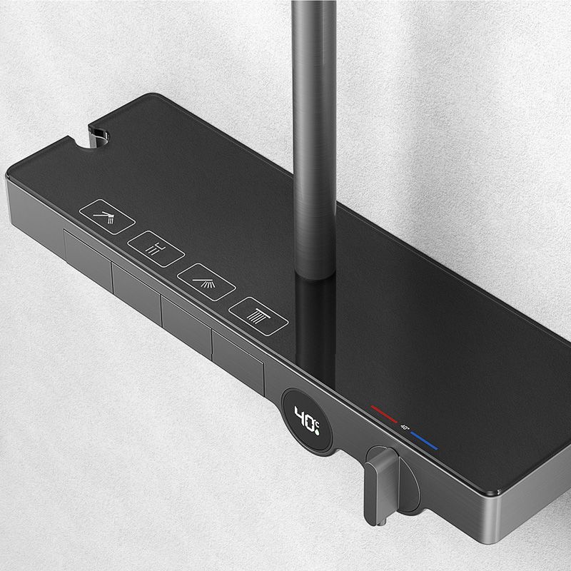 Modern Shower Set Slide Bar Handheld Shower Head Wall Mounted Shower System Clearhalo 'Bathroom Remodel & Bathroom Fixtures' 'Home Improvement' 'home_improvement' 'home_improvement_shower_faucets' 'Shower Faucets & Systems' 'shower_faucets' 'Showers & Bathtubs Plumbing' 'Showers & Bathtubs' 1200x1200_bf1157ea-cd32-4de7-8cd5-4066dc00b00f