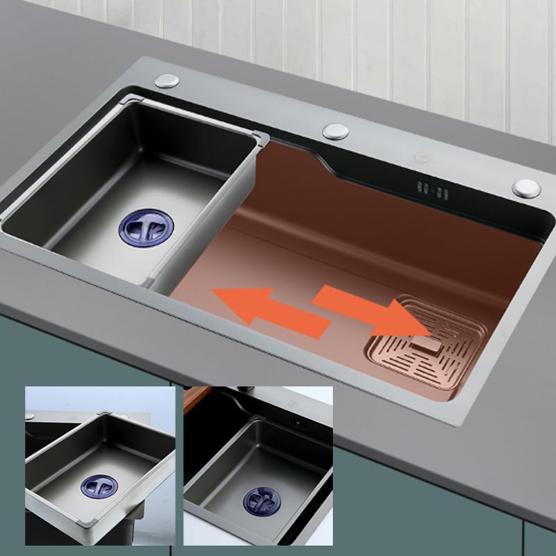 Contemporary Kitchen Sink Stainless Steel Friction Resistant Drop-In Kitchen Sink Clearhalo 'Home Improvement' 'home_improvement' 'home_improvement_kitchen_sinks' 'Kitchen Remodel & Kitchen Fixtures' 'Kitchen Sinks & Faucet Components' 'Kitchen Sinks' 'kitchen_sinks' 1200x1200_bf119d9f-844d-4b1a-89d2-1ce8f05258ec