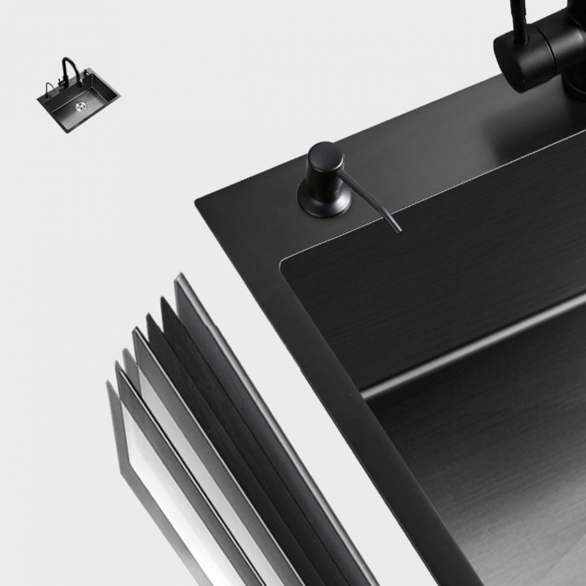 Contemporary Kitchen Sink Colorfast Drop-In Stainless Steel Kitchen Sink Clearhalo 'Home Improvement' 'home_improvement' 'home_improvement_kitchen_sinks' 'Kitchen Remodel & Kitchen Fixtures' 'Kitchen Sinks & Faucet Components' 'Kitchen Sinks' 'kitchen_sinks' 1200x1200_bf1c0f39-5492-4e9d-b312-c9b98240fef0