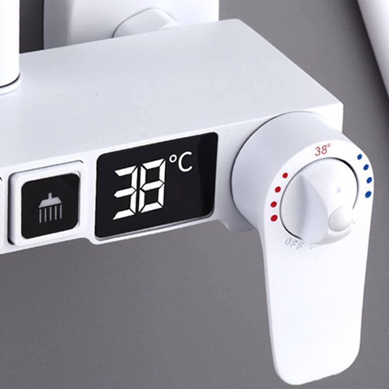 Modern Shower System Brass Handheld Shower Head Wall Mounted Shower Combo Clearhalo 'Bathroom Remodel & Bathroom Fixtures' 'Home Improvement' 'home_improvement' 'home_improvement_shower_faucets' 'Shower Faucets & Systems' 'shower_faucets' 'Showers & Bathtubs Plumbing' 'Showers & Bathtubs' 1200x1200_bf1ed488-9b85-425d-849b-e43ac4340096