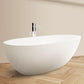 Oval Stand Alone Bath Soaking Acrylic White Modern Back to Wall Bathtub Clearhalo 'Bathroom Remodel & Bathroom Fixtures' 'Bathtubs' 'Home Improvement' 'home_improvement' 'home_improvement_bathtubs' 'Showers & Bathtubs' 1200x1200_bf1fe45b-3f84-4f8a-bda5-8bbb817c4526