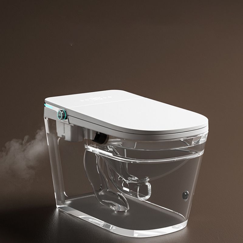 Contemporary Elongated White Foot Sensor Heated Seat Floor Mount Bidet Clearhalo 'Bathroom Remodel & Bathroom Fixtures' 'Bidets' 'Home Improvement' 'home_improvement' 'home_improvement_bidets' 'Toilets & Bidets' 1200x1200_bf511784-f1db-47d0-a54f-6cc8da5c0332