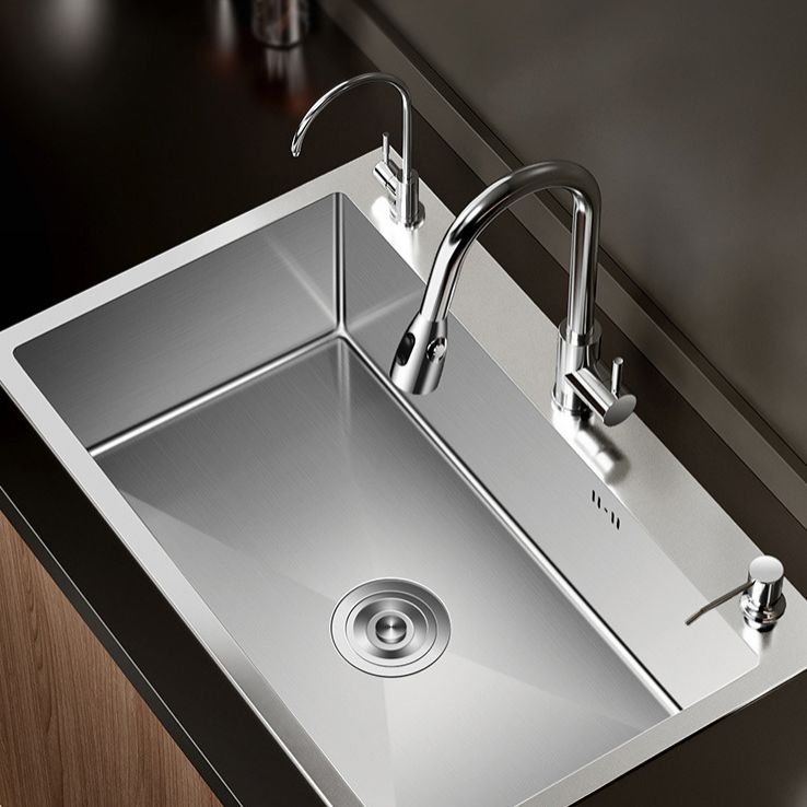 Contemporary Style Kitchen Sink Stainless Steel Non-slip Kitchen Sink Clearhalo 'Home Improvement' 'home_improvement' 'home_improvement_kitchen_sinks' 'Kitchen Remodel & Kitchen Fixtures' 'Kitchen Sinks & Faucet Components' 'Kitchen Sinks' 'kitchen_sinks' 1200x1200_bf709549-ae6f-4597-b368-e15bbe36812f