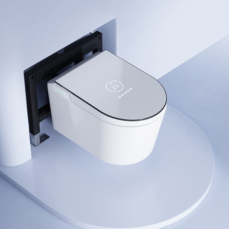Wall Mounted Modern Flush Intelligent Toilet with Slow Close Seat and Heated Seat Clearhalo 'Bathroom Remodel & Bathroom Fixtures' 'Bidets' 'Home Improvement' 'home_improvement' 'home_improvement_bidets' 'Toilets & Bidets' 1200x1200_bf840a61-590c-4c0c-bbe8-79b0f89e2906