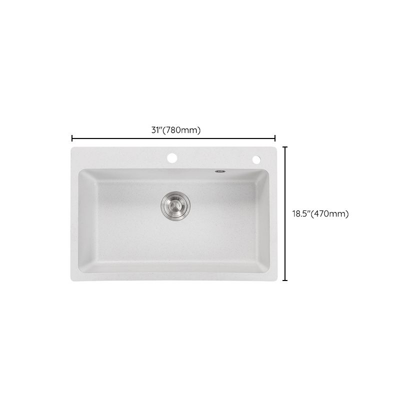 Quartz Single Bowl Kitchen Sink Rectangle Shape Kitchen Sink with Basket Strainer Clearhalo 'Home Improvement' 'home_improvement' 'home_improvement_kitchen_sinks' 'Kitchen Remodel & Kitchen Fixtures' 'Kitchen Sinks & Faucet Components' 'Kitchen Sinks' 'kitchen_sinks' 1200x1200_bf8867bf-f5a5-4689-ad9e-aa60c5879add