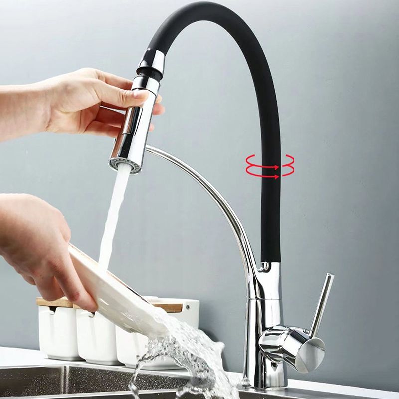 Modern 1-Handle Faucets Copper Touchless with Water Dispenser Standard Kitchen Faucet Clearhalo 'Home Improvement' 'home_improvement' 'home_improvement_kitchen_faucets' 'Kitchen Faucets' 'Kitchen Remodel & Kitchen Fixtures' 'Kitchen Sinks & Faucet Components' 'kitchen_faucets' 1200x1200_bf8feaf3-d0ff-43d8-91c2-86bc53038337