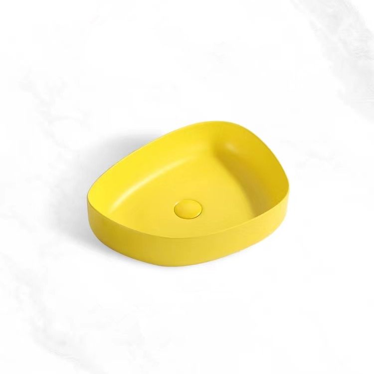 Contemporary Bathroom Sink Porcelain Specialty Vessel Bathroom Sink with Pop-Up Drain Clearhalo 'Bathroom Remodel & Bathroom Fixtures' 'Bathroom Sinks & Faucet Components' 'Bathroom Sinks' 'bathroom_sink' 'Home Improvement' 'home_improvement' 'home_improvement_bathroom_sink' 1200x1200_bfac47ff-93e2-4a67-be09-a318f2f3e2a7