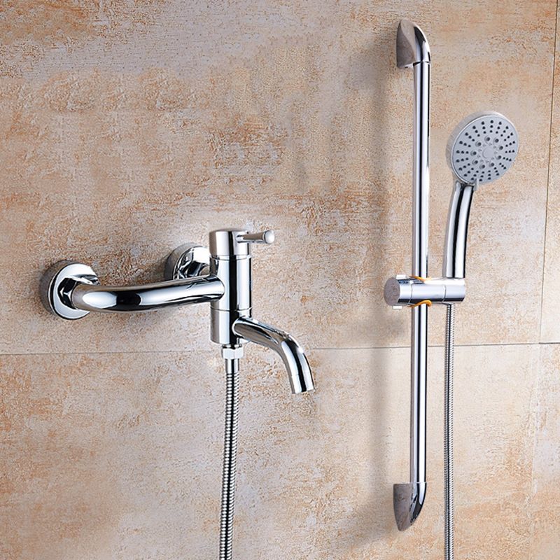 Popular Bathtub Faucet Swivel Spout Wall Mounted Tub Filler Trim Clearhalo 'Bathroom Remodel & Bathroom Fixtures' 'Bathtub Faucets' 'bathtub_faucets' 'Home Improvement' 'home_improvement' 'home_improvement_bathtub_faucets' 1200x1200_bfb8f962-6c9b-4ad2-9c97-9ce37aebeea8