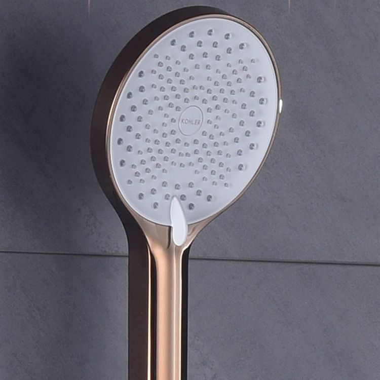 Wall Mounted Modern Round Metal Shower Brass Shower Head Shower Faucet Clearhalo 'Bathroom Remodel & Bathroom Fixtures' 'Bathtub Faucets' 'bathtub_faucets' 'Home Improvement' 'home_improvement' 'home_improvement_bathtub_faucets' 1200x1200_bfbd9f61-463f-4e6c-aabe-d7273d4386d4