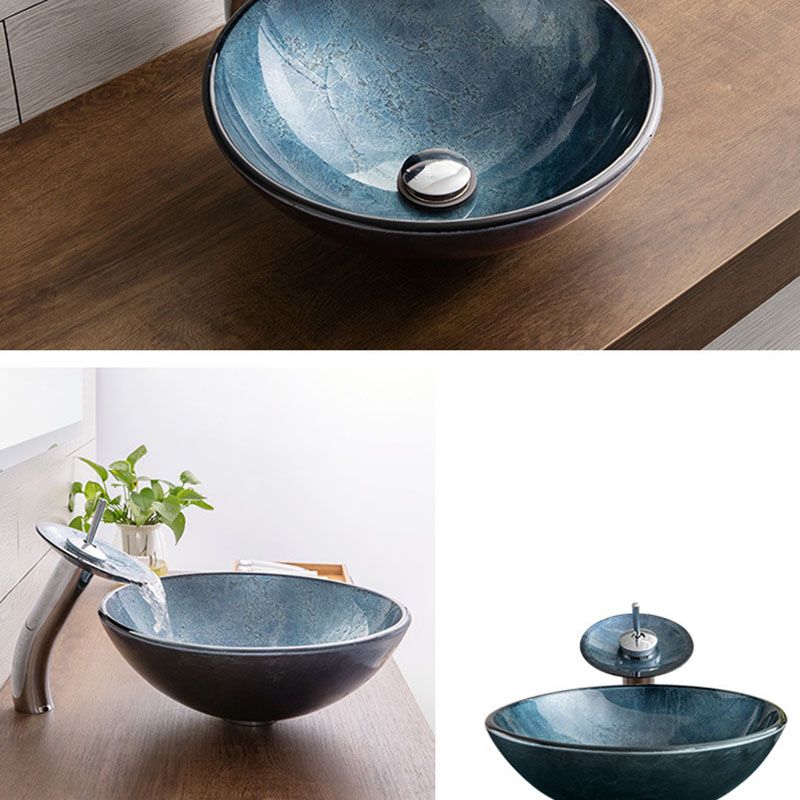 Contemporary Bathroom Sink Tempered Glass Trough Bathroom Sink Clearhalo 'Bathroom Remodel & Bathroom Fixtures' 'Bathroom Sinks & Faucet Components' 'Bathroom Sinks' 'bathroom_sink' 'Home Improvement' 'home_improvement' 'home_improvement_bathroom_sink' 1200x1200_bfe29485-09bb-4181-be08-921f6a684481