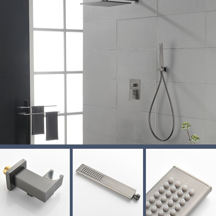 Modern Shower Faucet Brass Square Adjustable Shower Head Wall Mounted Shower Set Clearhalo 'Bathroom Remodel & Bathroom Fixtures' 'Home Improvement' 'home_improvement' 'home_improvement_shower_faucets' 'Shower Faucets & Systems' 'shower_faucets' 'Showers & Bathtubs Plumbing' 'Showers & Bathtubs' 1200x1200_bffb1508-7f99-4947-bc70-65124fd283b8