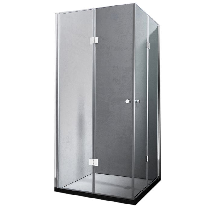 Tempered Shower Bath Door Frameless Bi-Fold Scratch Resistant Shower Doors Clearhalo 'Bathroom Remodel & Bathroom Fixtures' 'Home Improvement' 'home_improvement' 'home_improvement_shower_tub_doors' 'Shower and Tub Doors' 'shower_tub_doors' 'Showers & Bathtubs' 1200x1200_c00e53b7-d406-42b2-845e-b452e87484d6