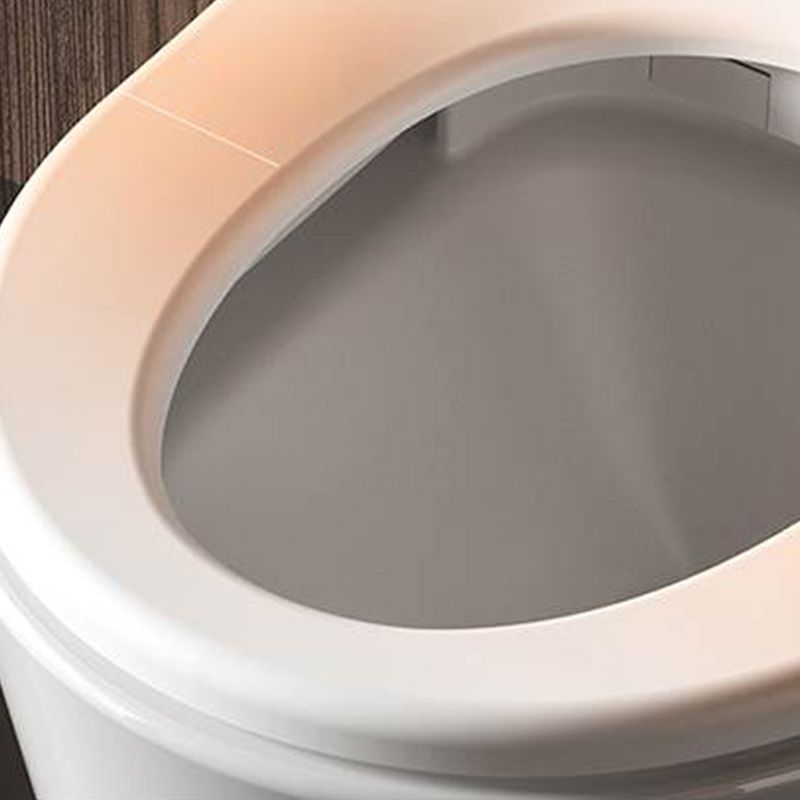 Contemporary Wall Hung Toilet Set in White Elongated Bowl Shape Clearhalo 'Bathroom Remodel & Bathroom Fixtures' 'Bidets' 'Home Improvement' 'home_improvement' 'home_improvement_bidets' 'Toilets & Bidets' 1200x1200_c0197af8-8748-44f8-a19b-5ba81860589b