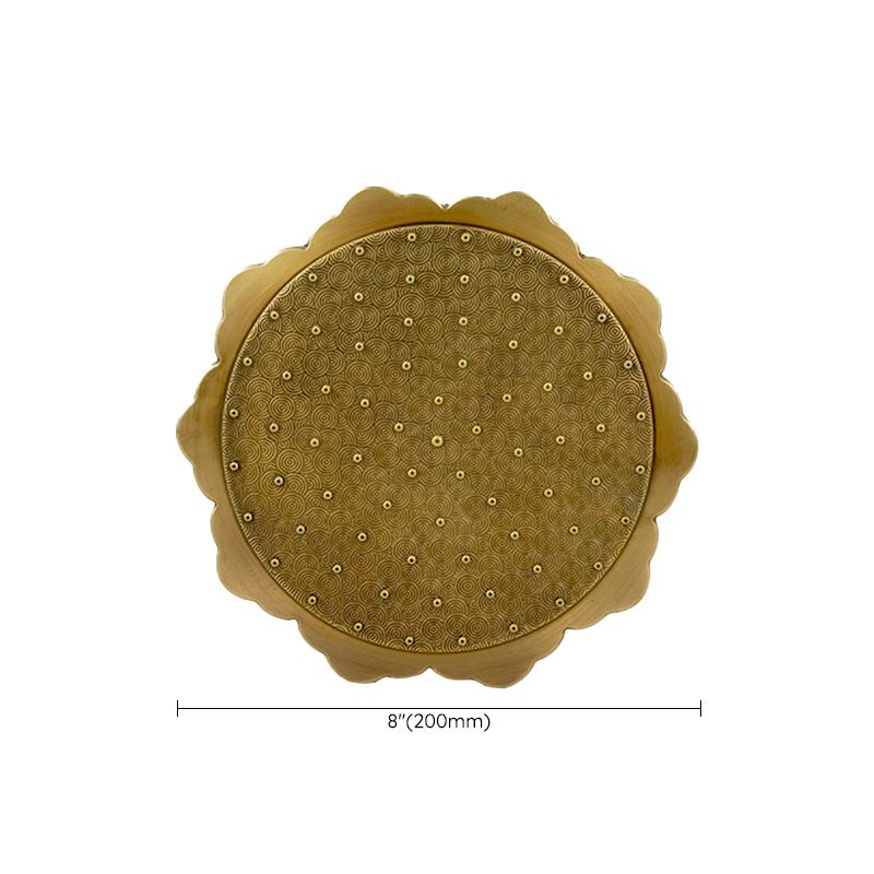 Traditional Style Shower Head in Brass Single Spray Wall-Mount Showerhead Clearhalo 'Bathroom Remodel & Bathroom Fixtures' 'Home Improvement' 'home_improvement' 'home_improvement_shower_heads' 'Shower Heads' 'shower_heads' 'Showers & Bathtubs Plumbing' 'Showers & Bathtubs' 1200x1200_c022a968-3f21-41ef-b0d3-176ac4589632