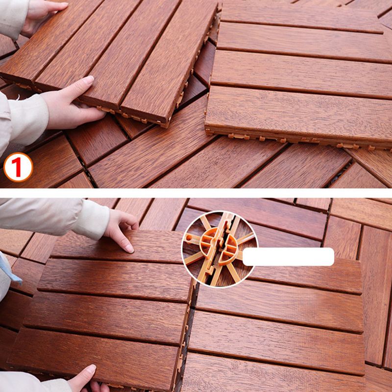Tradition Teak Floor Tile Water Resistant Click Lock Wooden Floor for Patio Garden Clearhalo 'Flooring 'Hardwood Flooring' 'hardwood_flooring' 'Home Improvement' 'home_improvement' 'home_improvement_hardwood_flooring' Walls and Ceiling' 1200x1200_c02b9b64-32f1-4437-aa5f-3301e3a44313