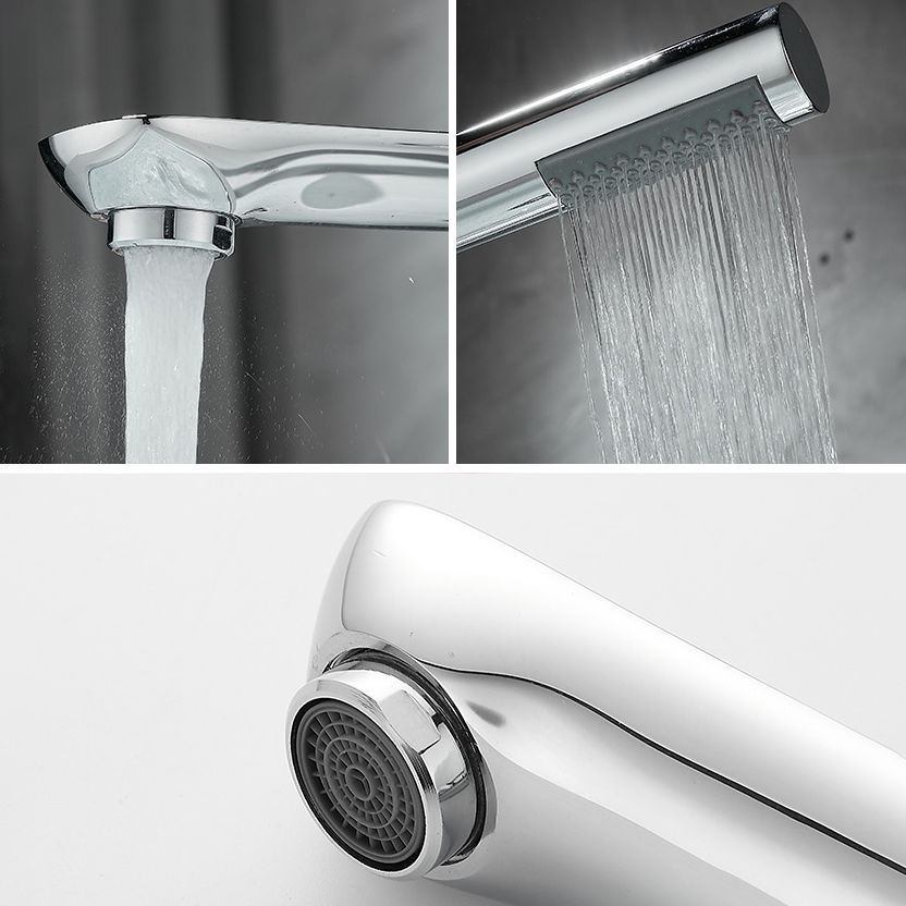 Modern Deck Mounted Freestanding Tub Filler Metal Freestanding Faucet with Handles Clearhalo 'Bathroom Remodel & Bathroom Fixtures' 'Bathtub Faucets' 'bathtub_faucets' 'Home Improvement' 'home_improvement' 'home_improvement_bathtub_faucets' 1200x1200_c0347740-6414-4e30-adab-64952b89db29