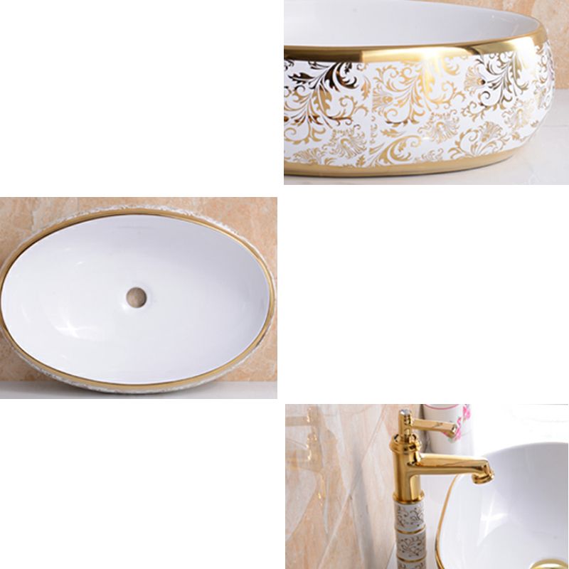 Traditional Vessel Bathroom Sink Oval Porcelain with Overflow Vessel Clearhalo 'Bathroom Remodel & Bathroom Fixtures' 'Bathroom Sinks & Faucet Components' 'Bathroom Sinks' 'bathroom_sink' 'Home Improvement' 'home_improvement' 'home_improvement_bathroom_sink' 1200x1200_c03ae5ba-b9d6-49d5-b889-0ef14775101a