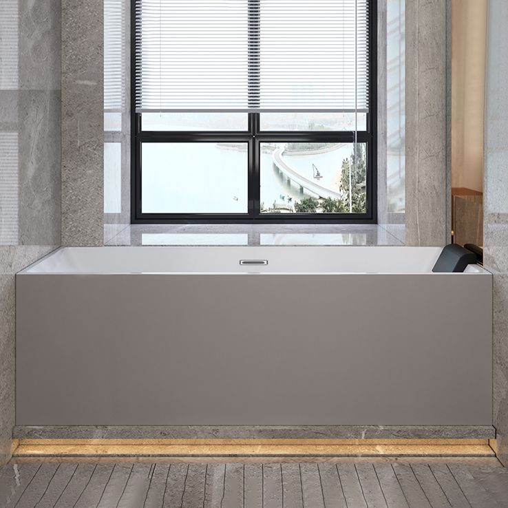 Rectangular Back to Wall Bathtub Antique Finish Soaking Modern Bath Tub Clearhalo 'Bathroom Remodel & Bathroom Fixtures' 'Bathtubs' 'Home Improvement' 'home_improvement' 'home_improvement_bathtubs' 'Showers & Bathtubs' 1200x1200_c03c0f50-f071-4c15-9cf0-a148d5bf3b14