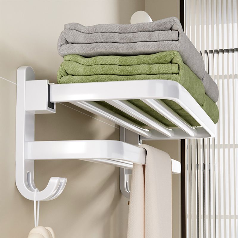Contemporary Bathroom Hardware Set in White with Bath Shelf/Towel Bar/Paper Holder Clearhalo 'Bathroom Hardware Sets' 'Bathroom Hardware' 'Bathroom Remodel & Bathroom Fixtures' 'bathroom_hardware_sets' 'Home Improvement' 'home_improvement' 'home_improvement_bathroom_hardware_sets' 1200x1200_c050c5ea-52b9-4f35-9a27-034090c00602