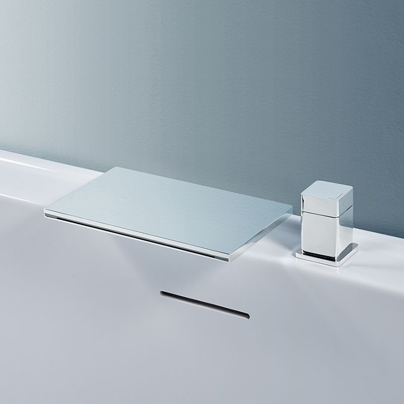 Modern Metal Tub Filler Single Handles Waterfall Tub Faucet Trim Clearhalo 'Bathroom Remodel & Bathroom Fixtures' 'Bathtub Faucets' 'bathtub_faucets' 'Home Improvement' 'home_improvement' 'home_improvement_bathtub_faucets' 1200x1200_c0803f67-958c-4667-9169-7e266e5e1084