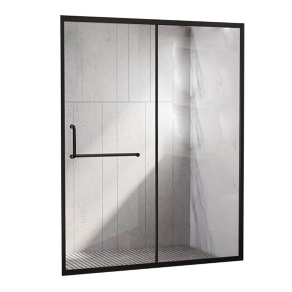 Single Sliding Framed 74.8" H Shower Bath Door Modern Tempered Shower Door Clearhalo 'Bathroom Remodel & Bathroom Fixtures' 'Home Improvement' 'home_improvement' 'home_improvement_shower_tub_doors' 'Shower and Tub Doors' 'shower_tub_doors' 'Showers & Bathtubs' 1200x1200_c09f5753-671e-4328-a981-69de8065ebe5