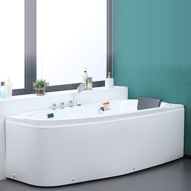 Modern Acrylic Tub Soaking Corner Bathtub in White , 22.83-inch Tall Clearhalo 'Bathroom Remodel & Bathroom Fixtures' 'Bathtubs' 'Home Improvement' 'home_improvement' 'home_improvement_bathtubs' 'Showers & Bathtubs' 1200x1200_c0a6bbff-94ea-4c65-8bff-471413f3c6bd