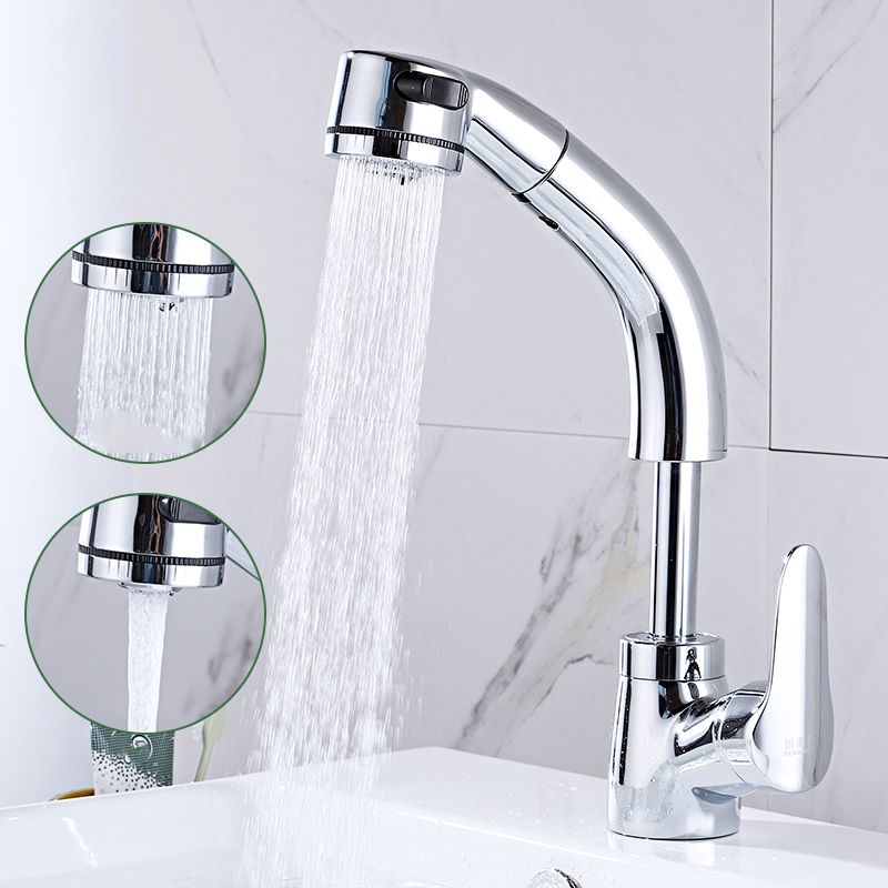 Modern Plain Vessel Sink Faucet High Arch Bathroom Sink Faucet Clearhalo 'Bathroom Remodel & Bathroom Fixtures' 'Bathroom Sink Faucets' 'Bathroom Sinks & Faucet Components' 'bathroom_sink_faucets' 'Home Improvement' 'home_improvement' 'home_improvement_bathroom_sink_faucets' 1200x1200_c0b4f611-ebb3-48c4-83fc-731c870c2fe2