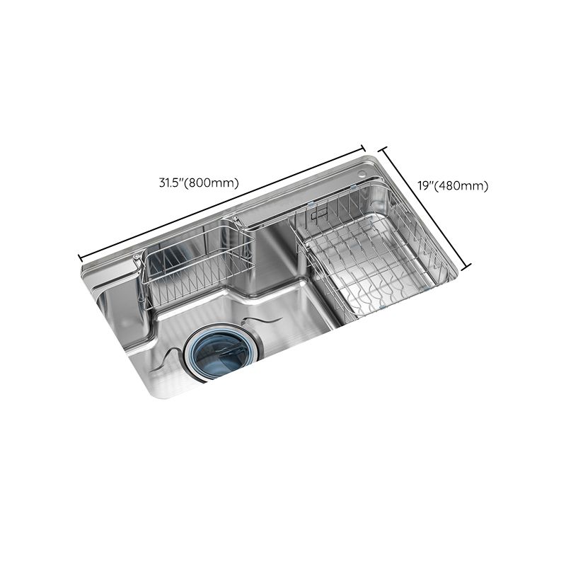 Modern Style Kitchen Sink Undermount Corrosion Resistant Kitchen Double Sink Clearhalo 'Home Improvement' 'home_improvement' 'home_improvement_kitchen_sinks' 'Kitchen Remodel & Kitchen Fixtures' 'Kitchen Sinks & Faucet Components' 'Kitchen Sinks' 'kitchen_sinks' 1200x1200_c0c7d21d-0ee0-4b16-9563-a526467652ae