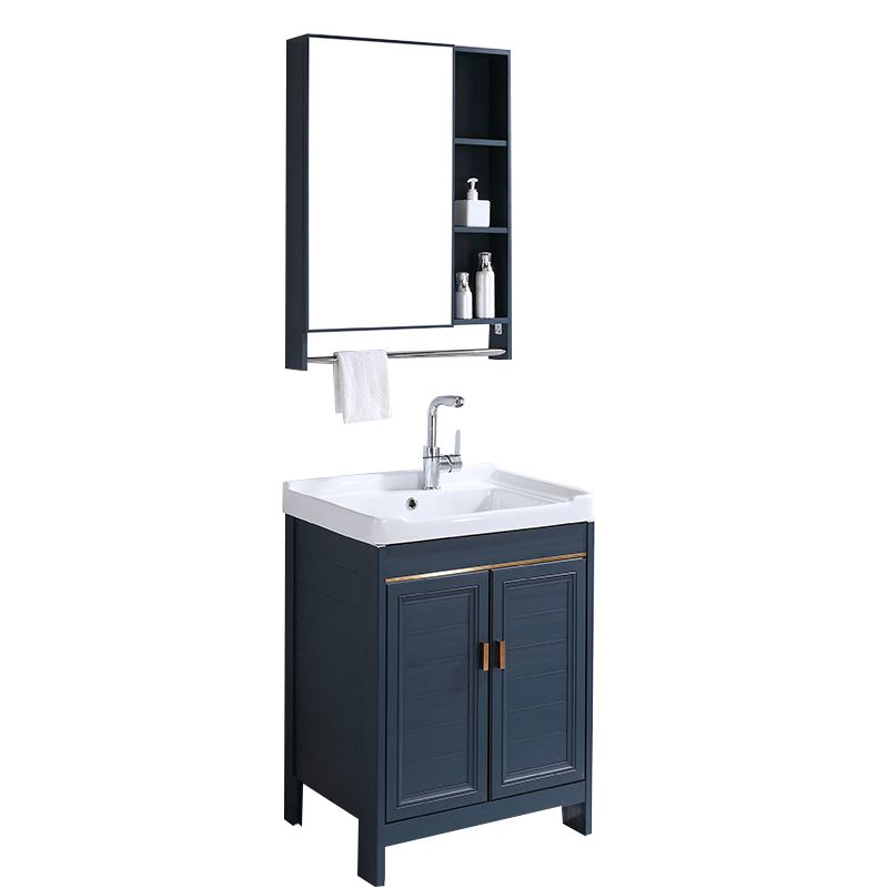 Modern Bathroom Vanity Set Single Freestanding 2 Doors Rectangular Sink Vanity Clearhalo 'Bathroom Remodel & Bathroom Fixtures' 'Bathroom Vanities' 'bathroom_vanities' 'Home Improvement' 'home_improvement' 'home_improvement_bathroom_vanities' 1200x1200_c0e44c64-3edc-4947-ae71-a36c71414d68