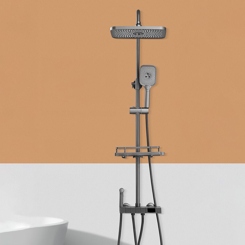 Modern Shower Set Adjustable Shower Head Slide Bar Wall Mounted Shower System Clearhalo 'Bathroom Remodel & Bathroom Fixtures' 'Home Improvement' 'home_improvement' 'home_improvement_shower_faucets' 'Shower Faucets & Systems' 'shower_faucets' 'Showers & Bathtubs Plumbing' 'Showers & Bathtubs' 1200x1200_c0ee8673-aaea-40ef-a24a-a5439c39b828