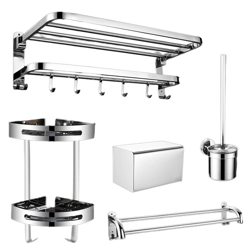 Contemporary Metal Bathroom Accessory As Individual Or As a Set with Paper Holder Clearhalo 'Bathroom Hardware Sets' 'Bathroom Hardware' 'Bathroom Remodel & Bathroom Fixtures' 'bathroom_hardware_sets' 'Home Improvement' 'home_improvement' 'home_improvement_bathroom_hardware_sets' 1200x1200_c0f23805-e011-48fa-b338-1f5b9d5bf092