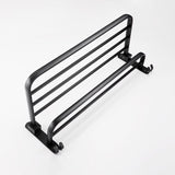 Contemporary 8-Piece Bathroom Hardware Set Matte Black Bath Shelf/Paper Holder/Robe Hooks Clearhalo 'Bathroom Hardware Sets' 'Bathroom Hardware' 'Bathroom Remodel & Bathroom Fixtures' 'bathroom_hardware_sets' 'Home Improvement' 'home_improvement' 'home_improvement_bathroom_hardware_sets' 1200x1200_c0f4d26a-057d-4097-8534-aa8099781479